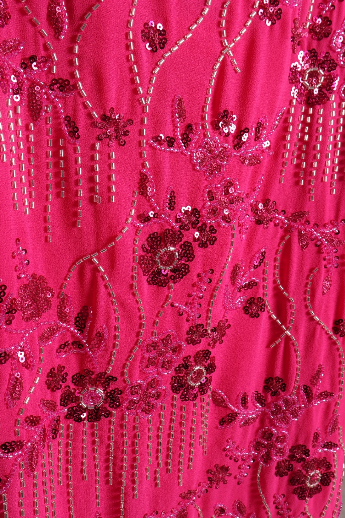 Jupe taille basse à sequin fuschia