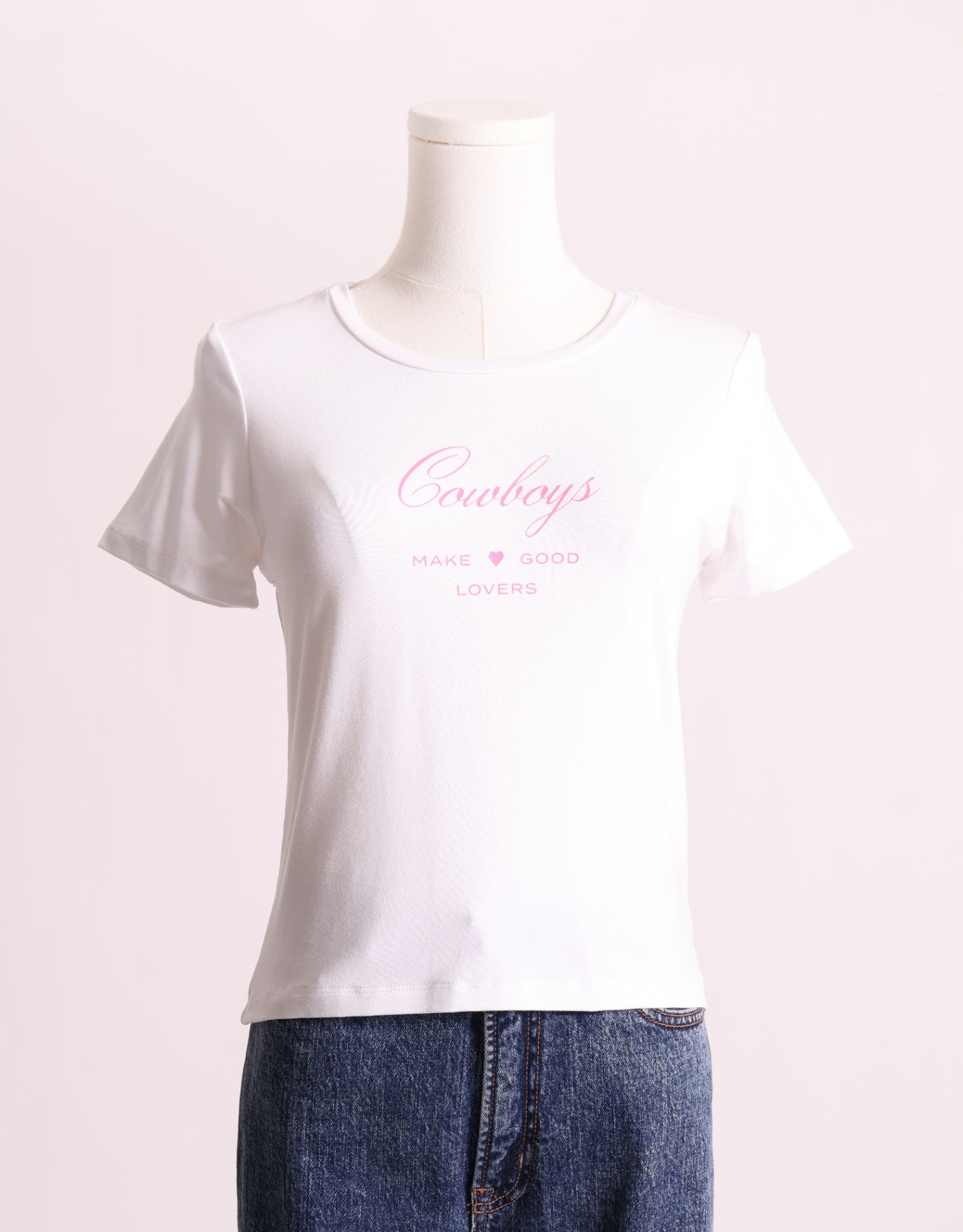 T-shirt court avec écriture ''cowboys''