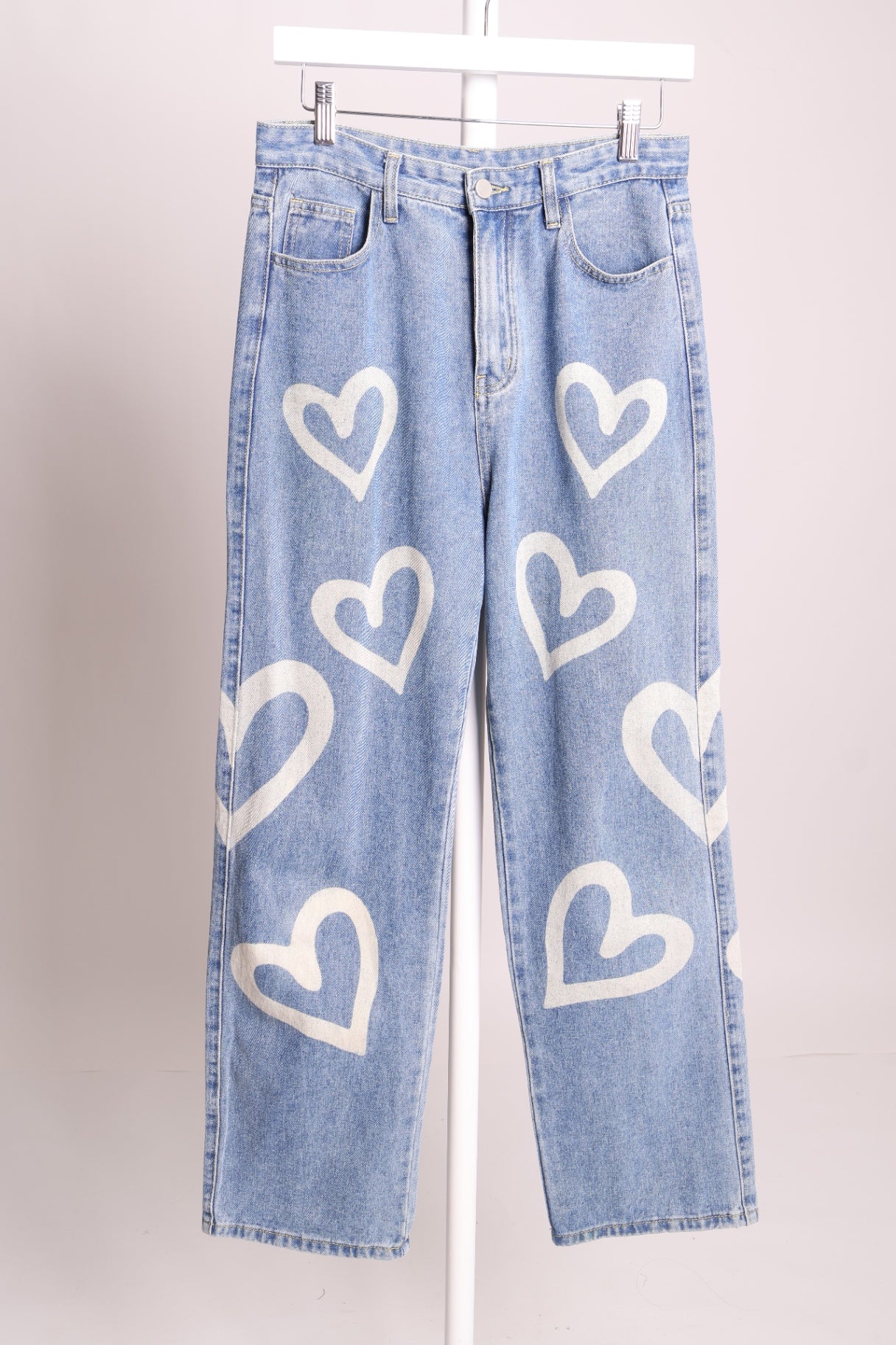 Jean taille avec motif de coeur