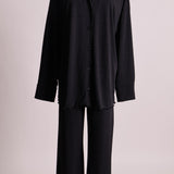 Ensemble léger avec chemise et pantalon à jambes larges