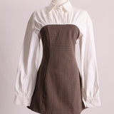 Robe bustier avec chemise