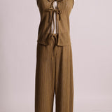 Ensemble en tricot avec pantalon à jambes larges