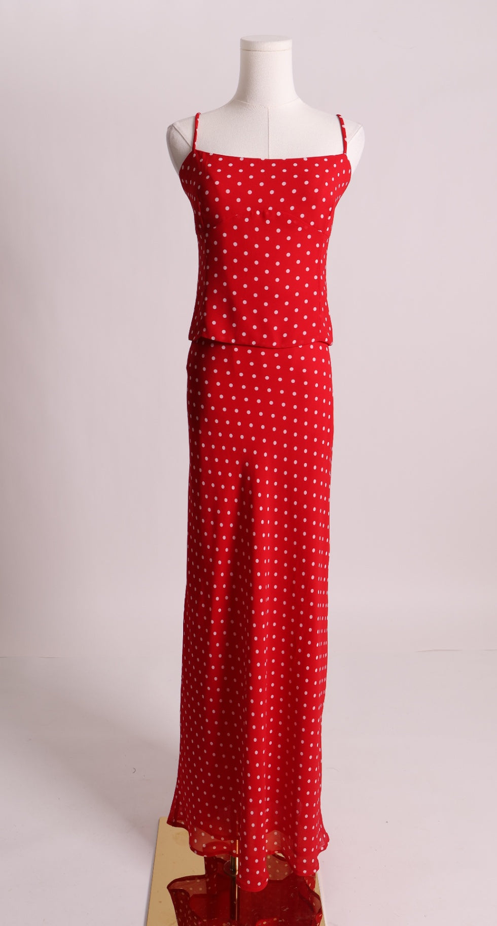 Ensemble jupe et camisole à pois