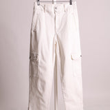 Jean taille haute coupe cargo