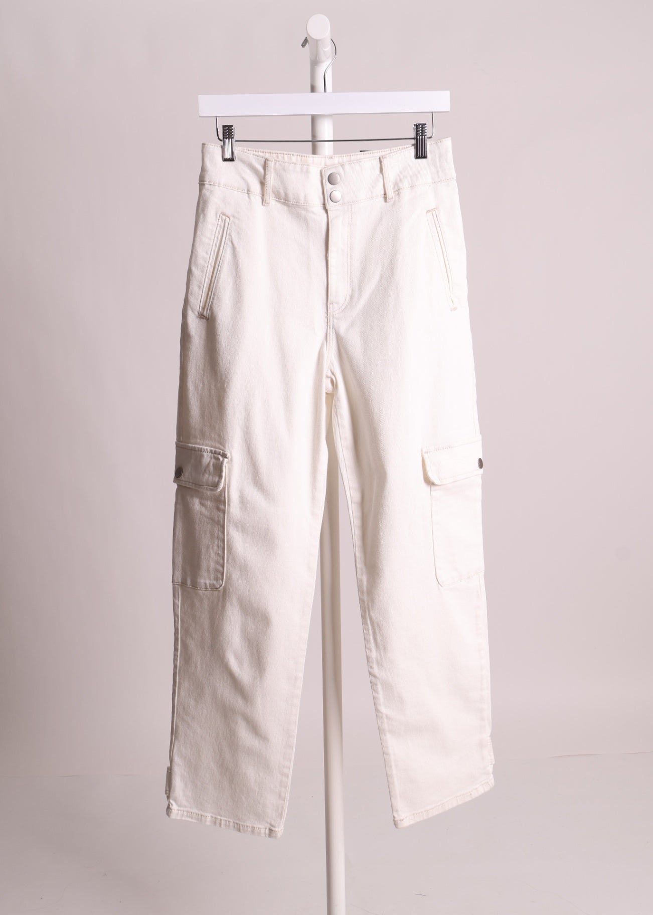 Jean taille haute coupe cargo