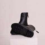 Bottes millitaires lacées à semelles épaisses