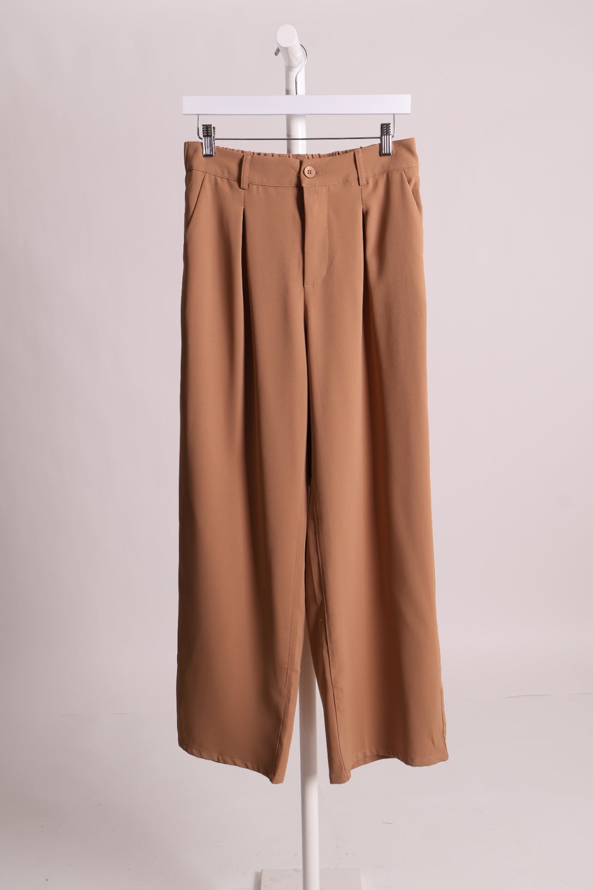 Pantalon jambes larges à pli français