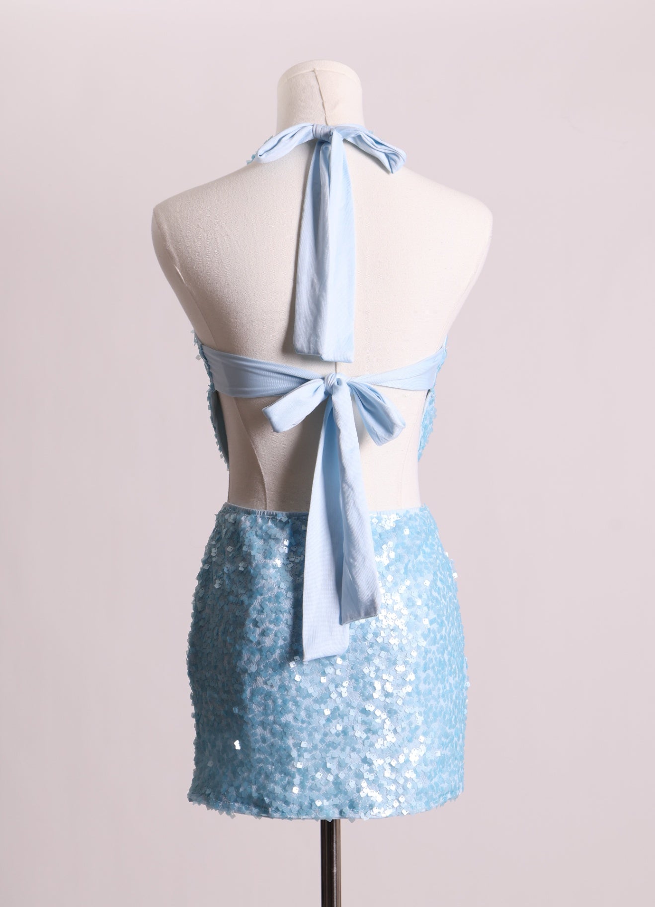 Ensemble jupe-short et top à sequins 