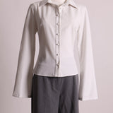 Chemise rayée avec un col classique et bras large