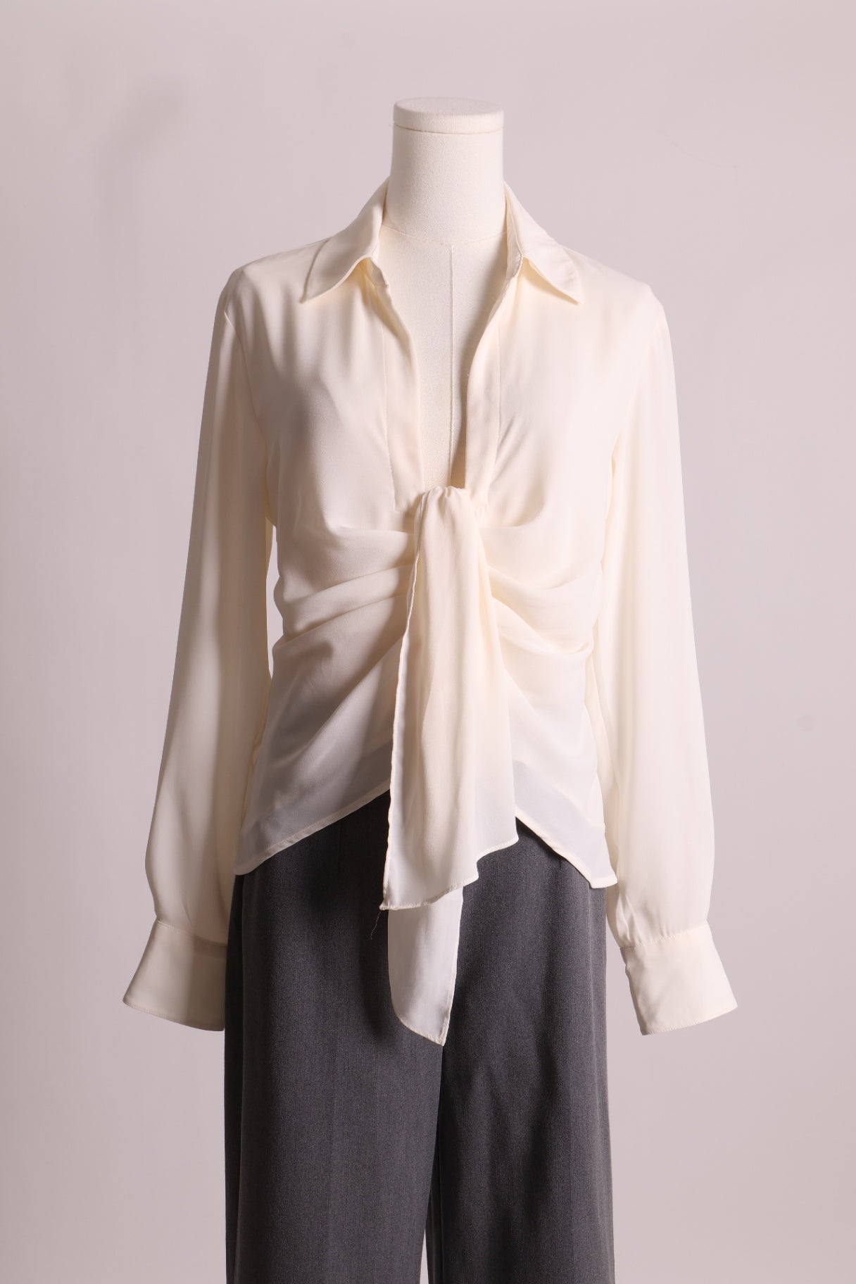 Chemise avec détail drapé noué