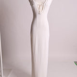 Robe longue en tricot pointelle