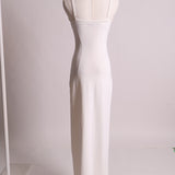 Robe longue en tricot pointelle