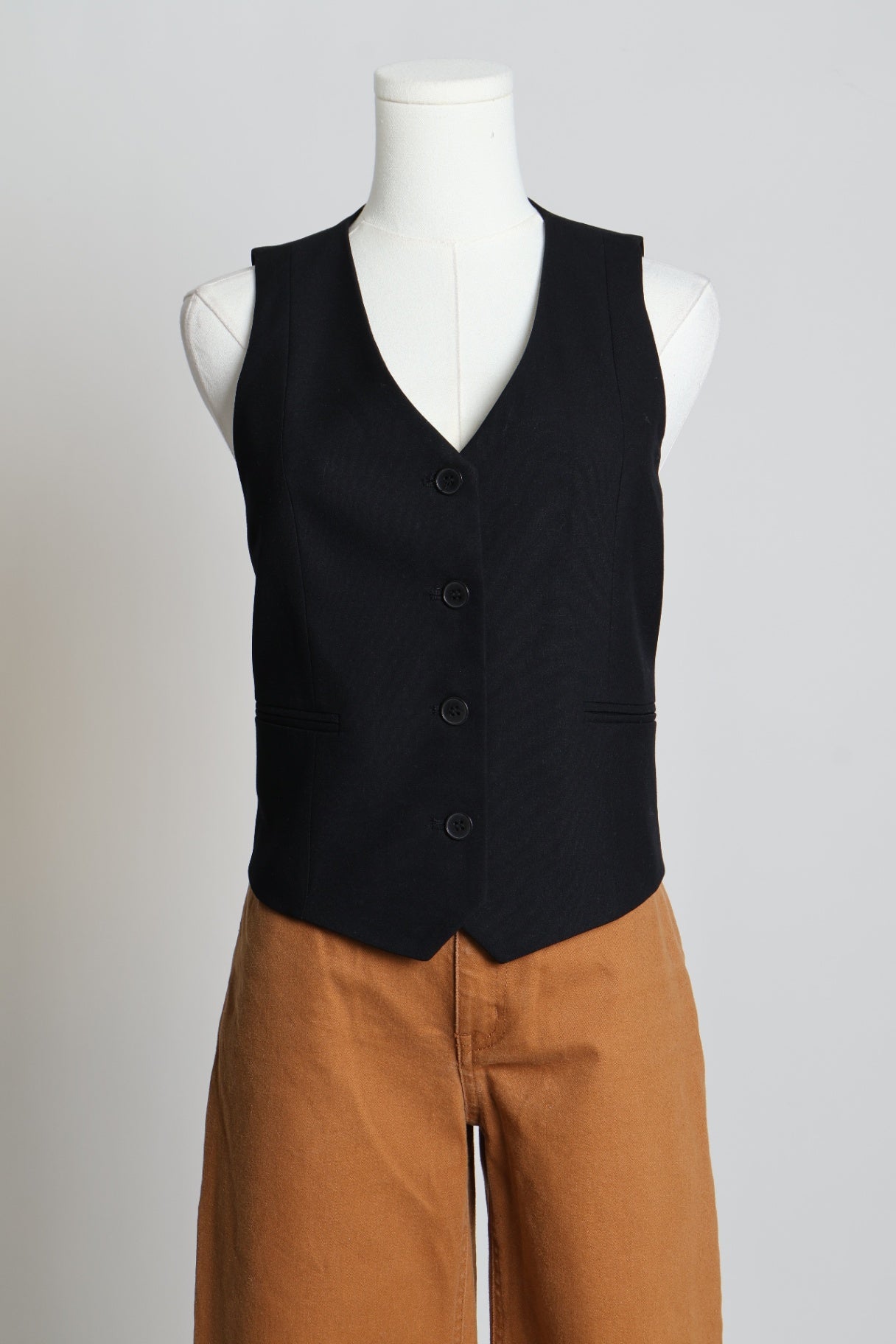 Veste sans manches de tailleur à col V