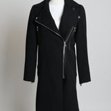 Manteau avec fermeture éclair asymétrique