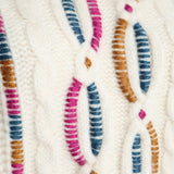 Chandail en laine avec broderies multicolores