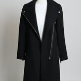 Manteau avec fermeture éclair asymétrique