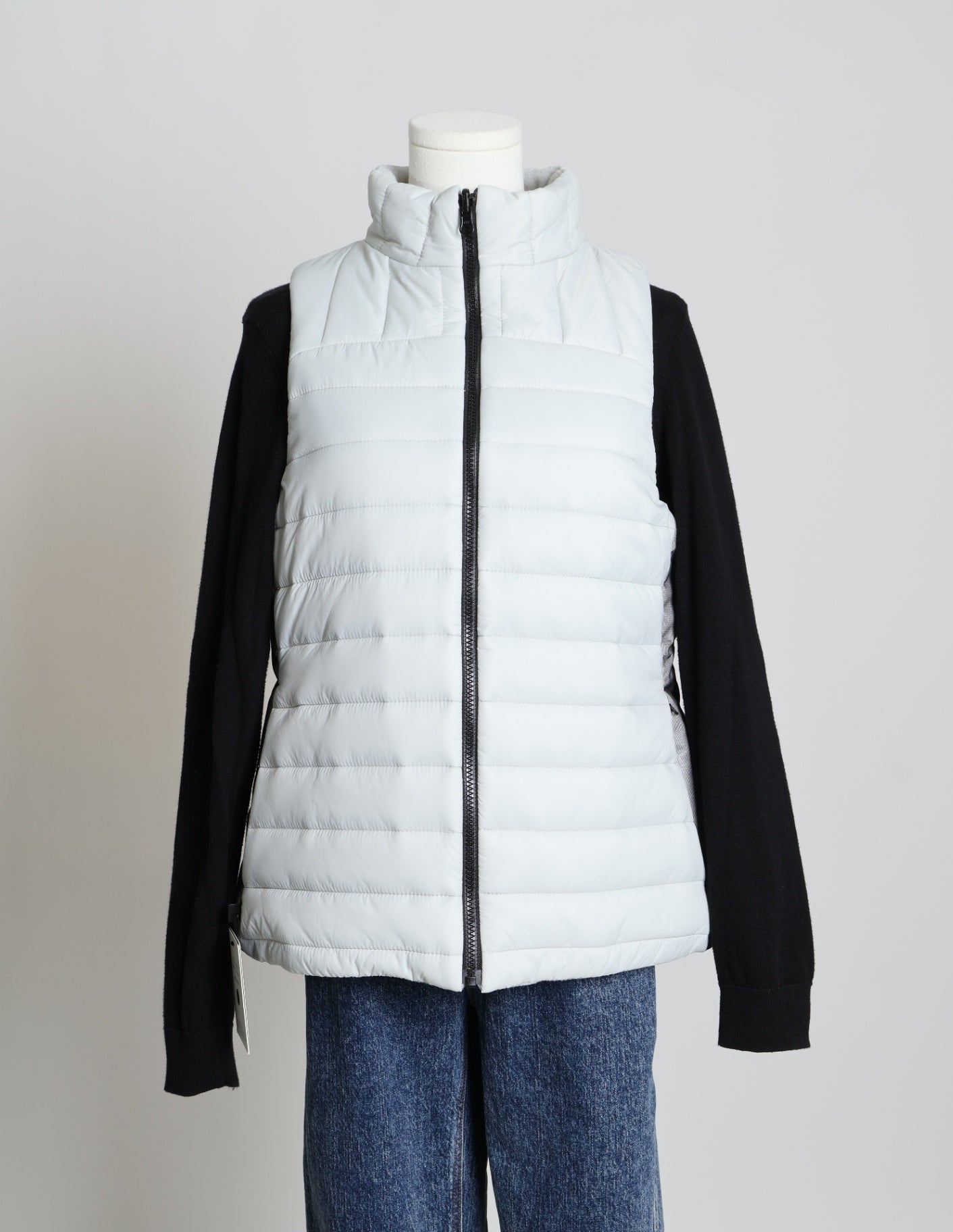 Manteau sans manche matelassé en polaire