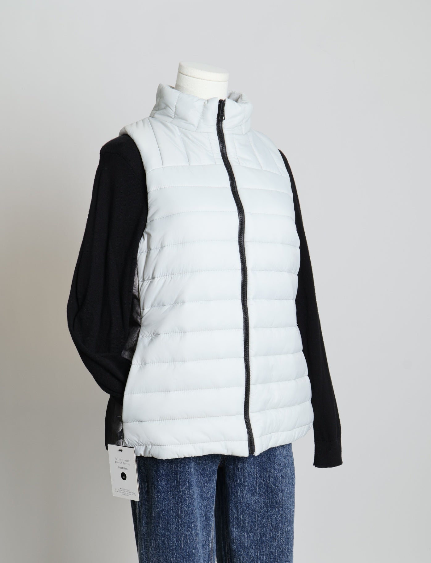 Manteau sans manche matelassé en polaire