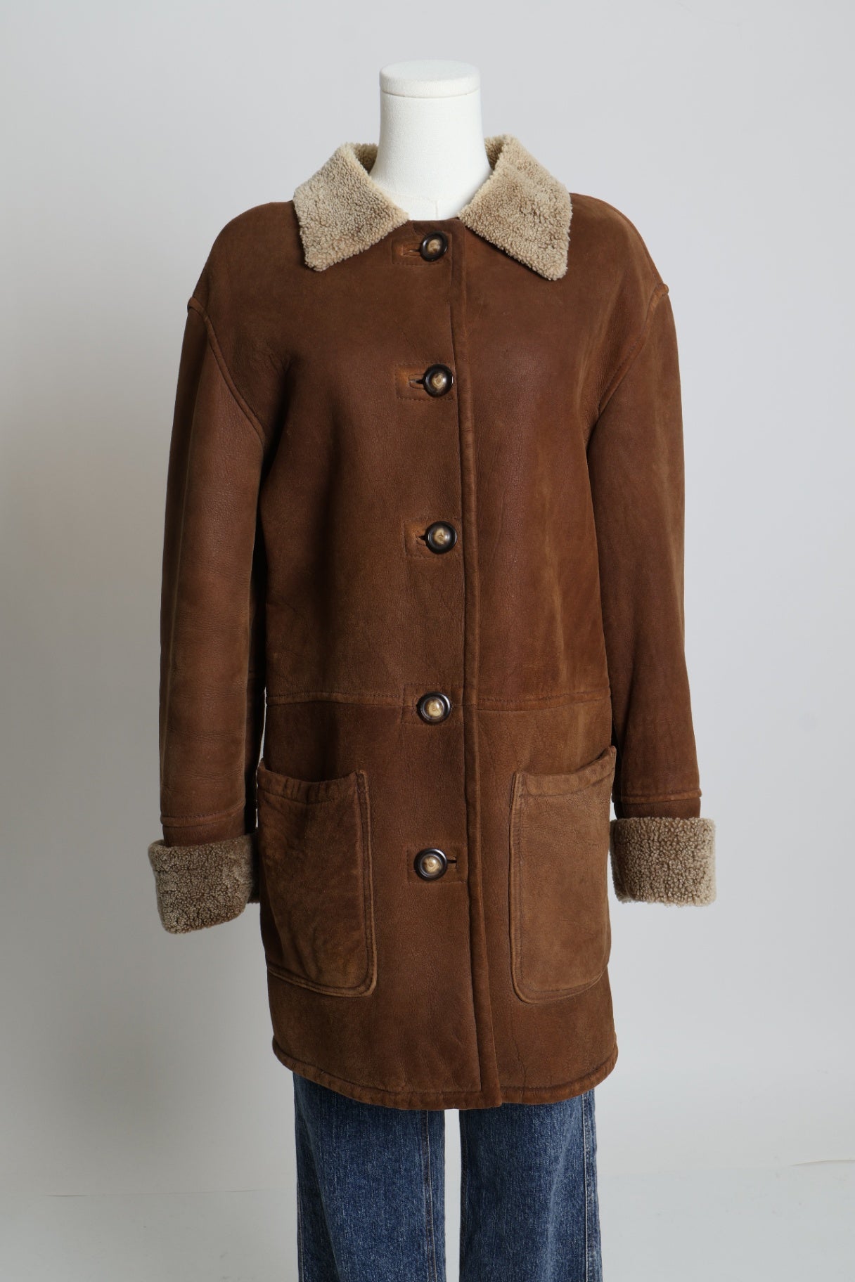 Manteau en peau lainé Vintage