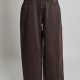 Jean ample avec taille mi-haute