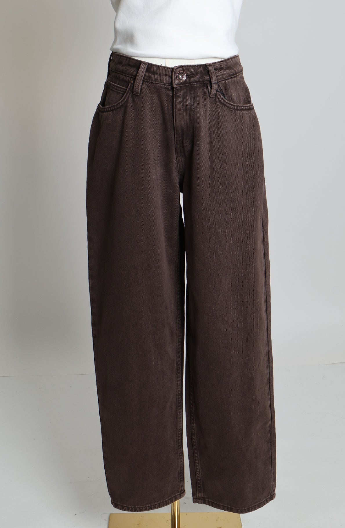 Jean ample avec taille mi-haute