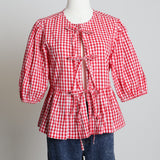 Blouse à motif vichy