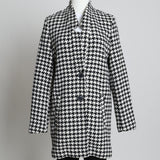 Manteau à motif pied-de-poule