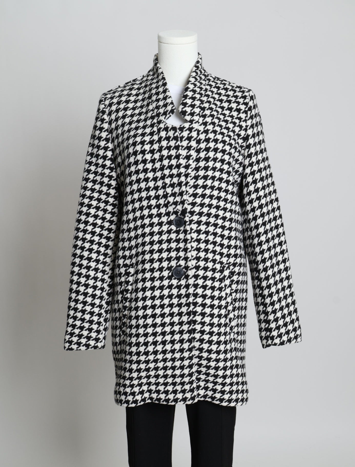 Manteau à motif pied-de-poule