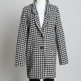 Manteau à motif pied-de-poule