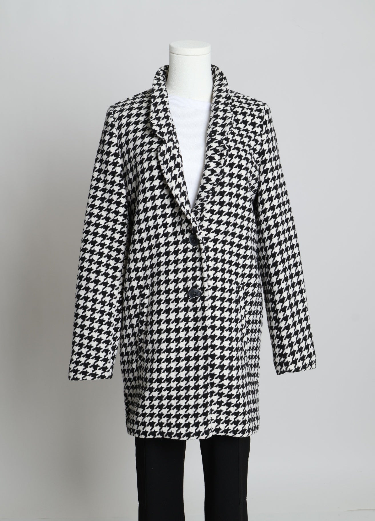 Manteau à motif pied-de-poule