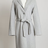Manteau long noué avec boutons