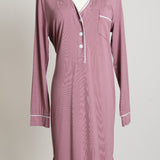 Robe de nuit manches longues avec boutons