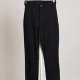 Pantalon propre noir coupe droite taille haute