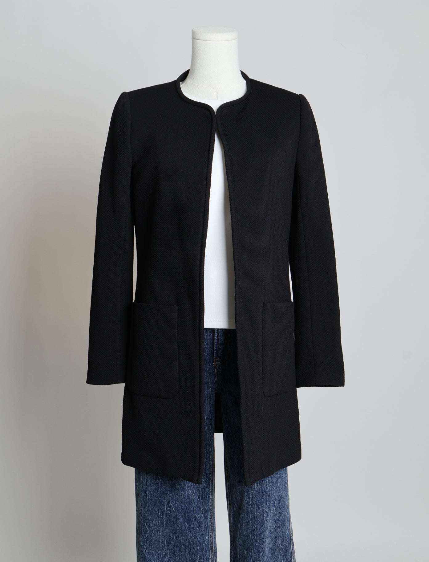 Veston long texturé