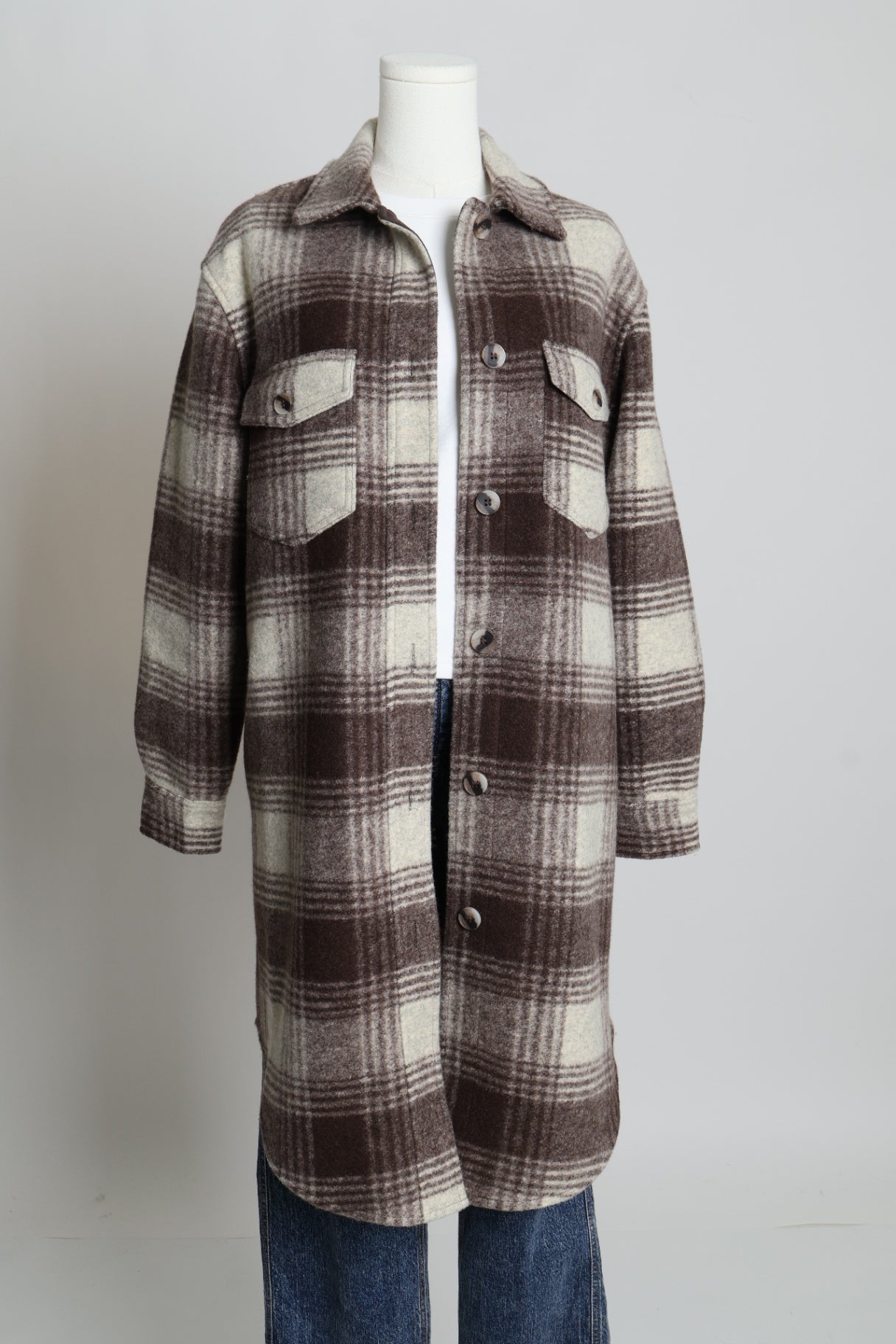 Veste-chemise à carreaux