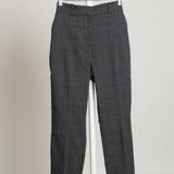 Pantalon propre à carreaux taille haute coupe semi-ajusté