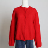 Cardigan à maille duveteuse et boutons délicats