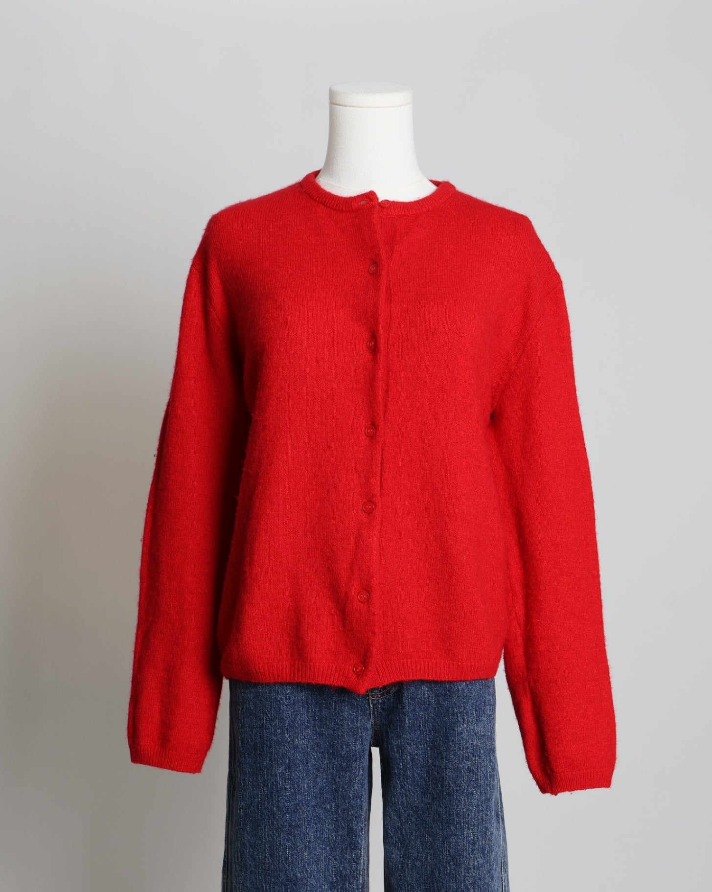 Cardigan à maille duveteuse et boutons délicats
