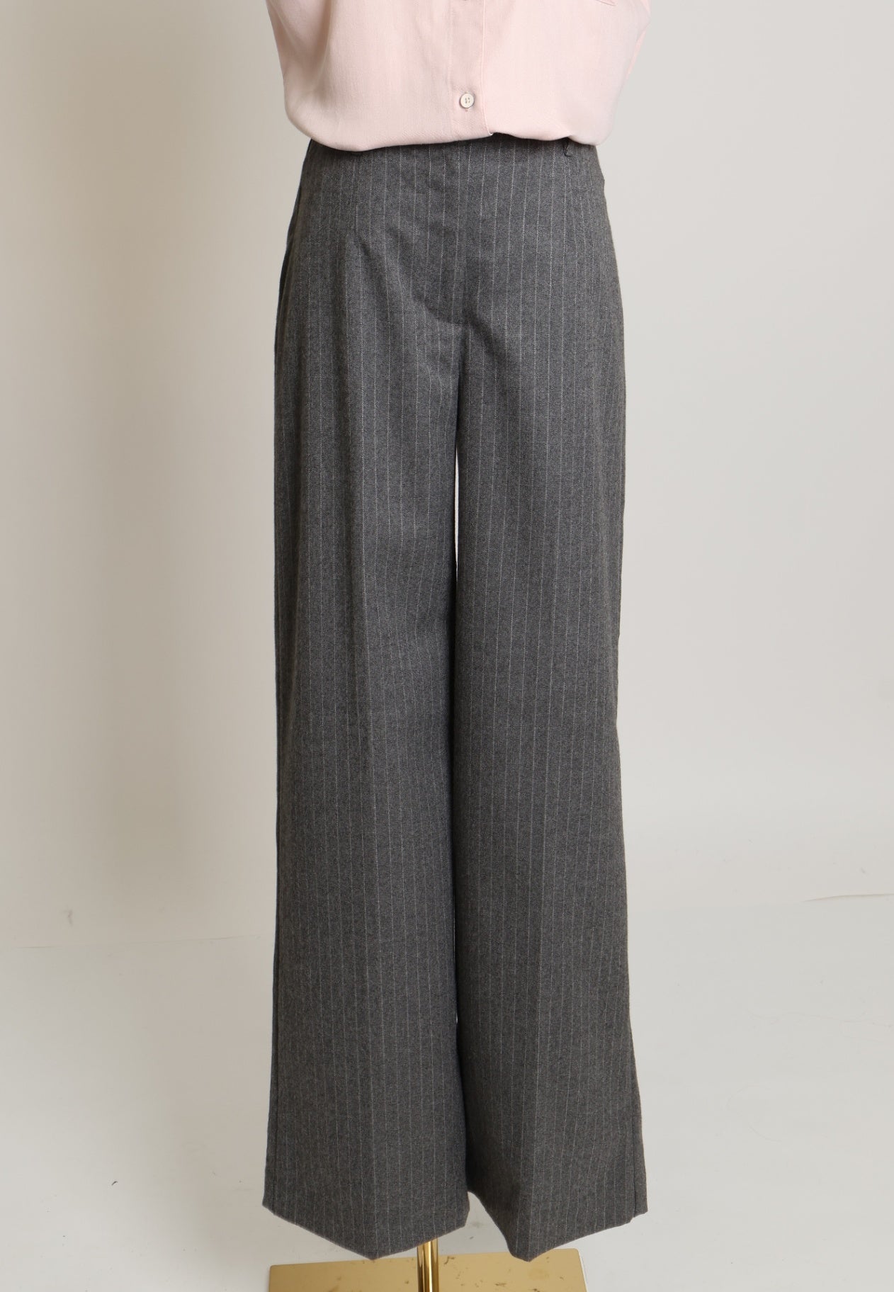 Pantalon à jambes larges avec rayures 