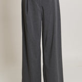 Pantalon taille haute à jambes larges