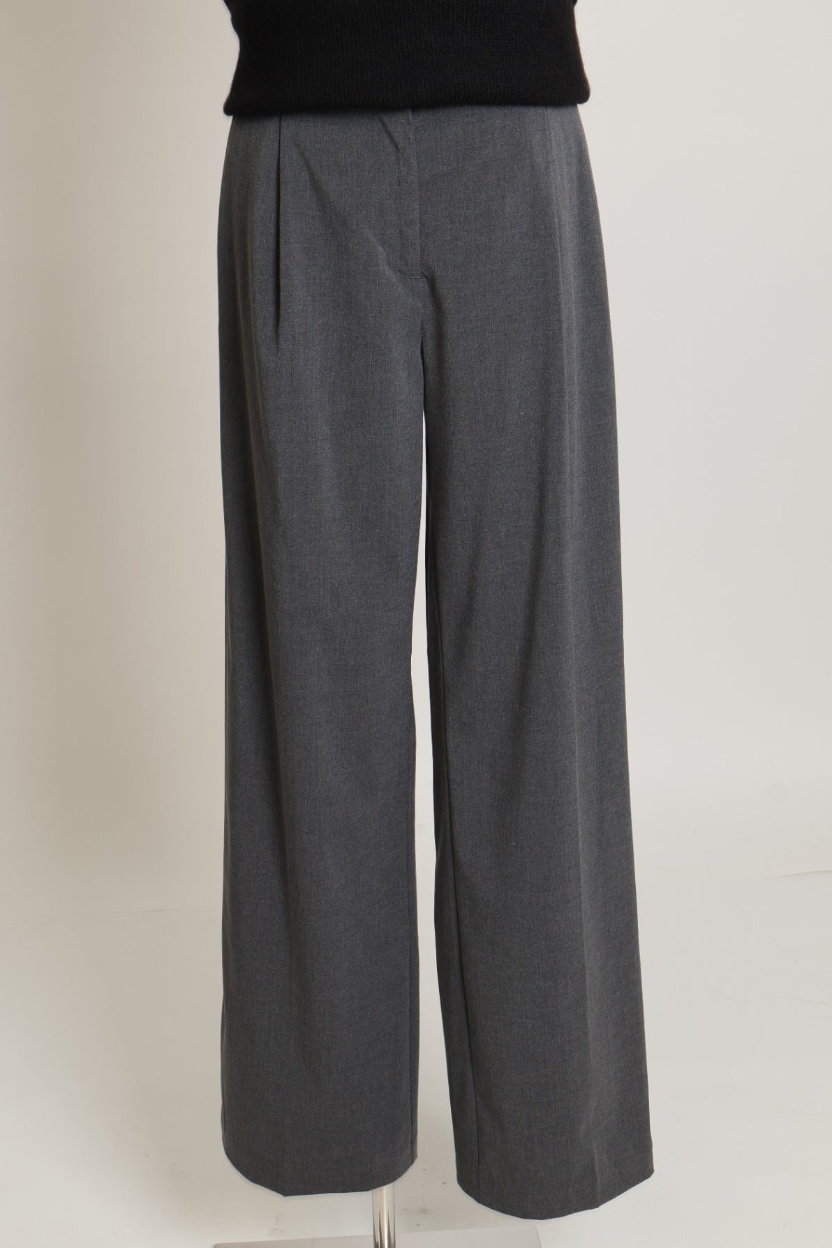 Pantalon taille haute à jambes larges