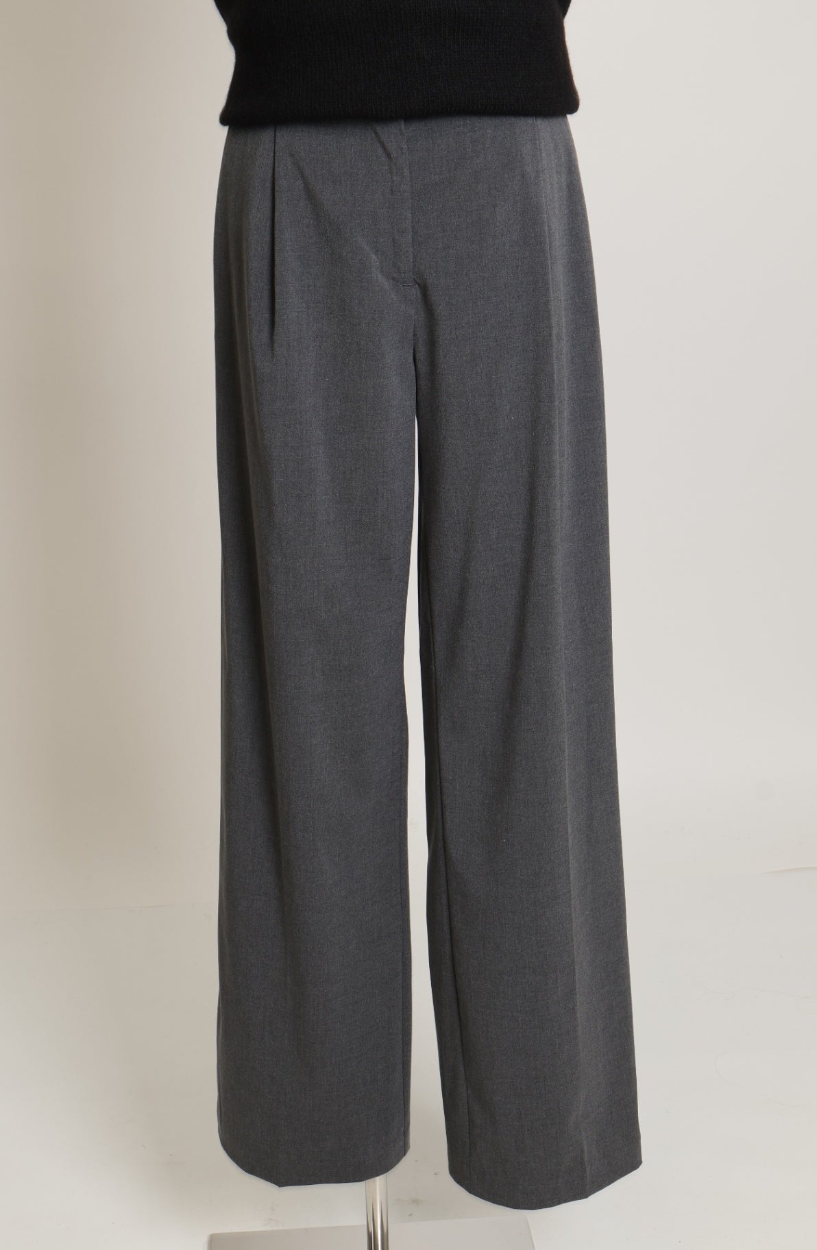 Pantalon taille haute à jambes larges