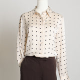 Chemise à motif de pois