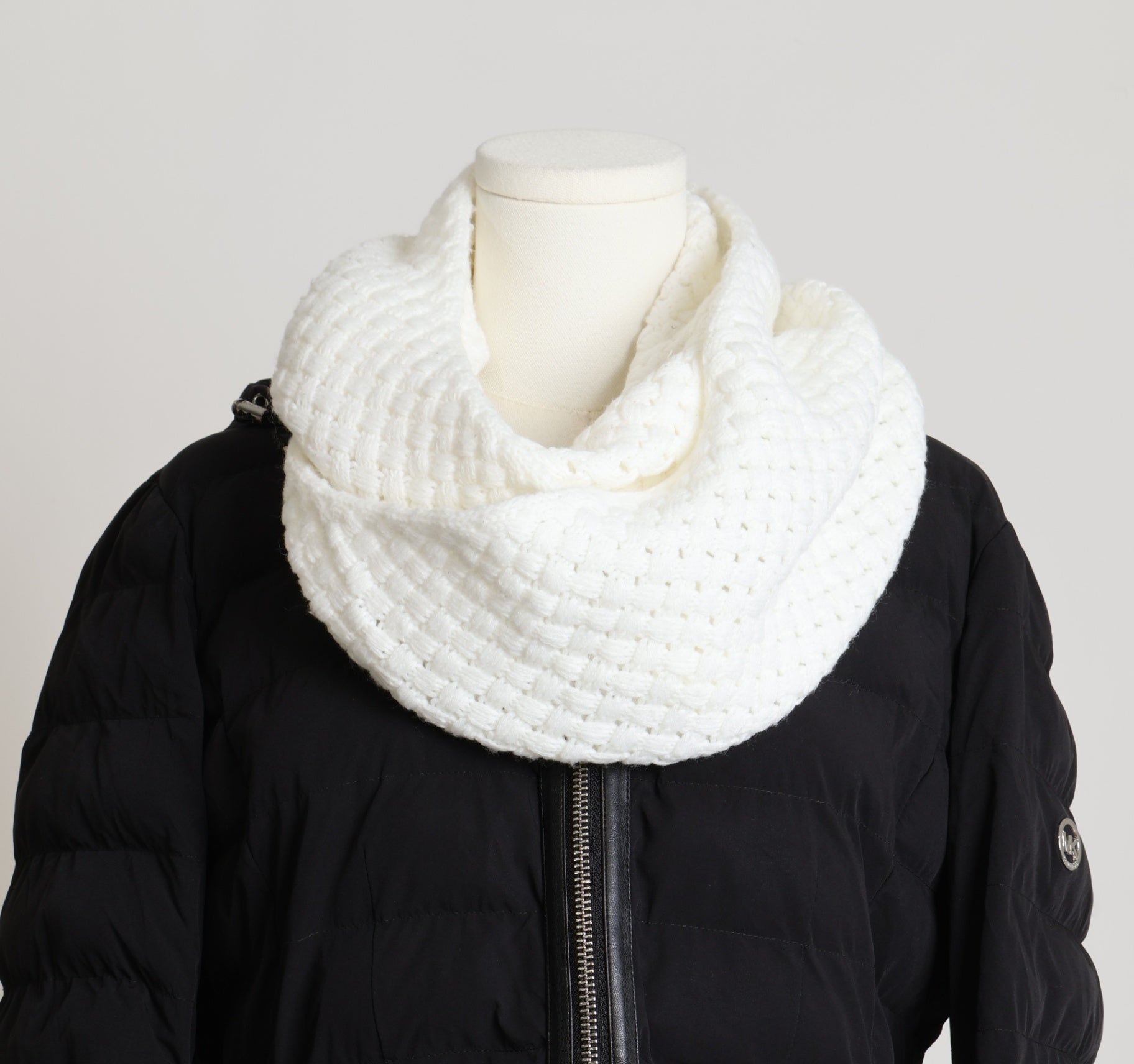 Écharpe tube en tricot à motif gaufré