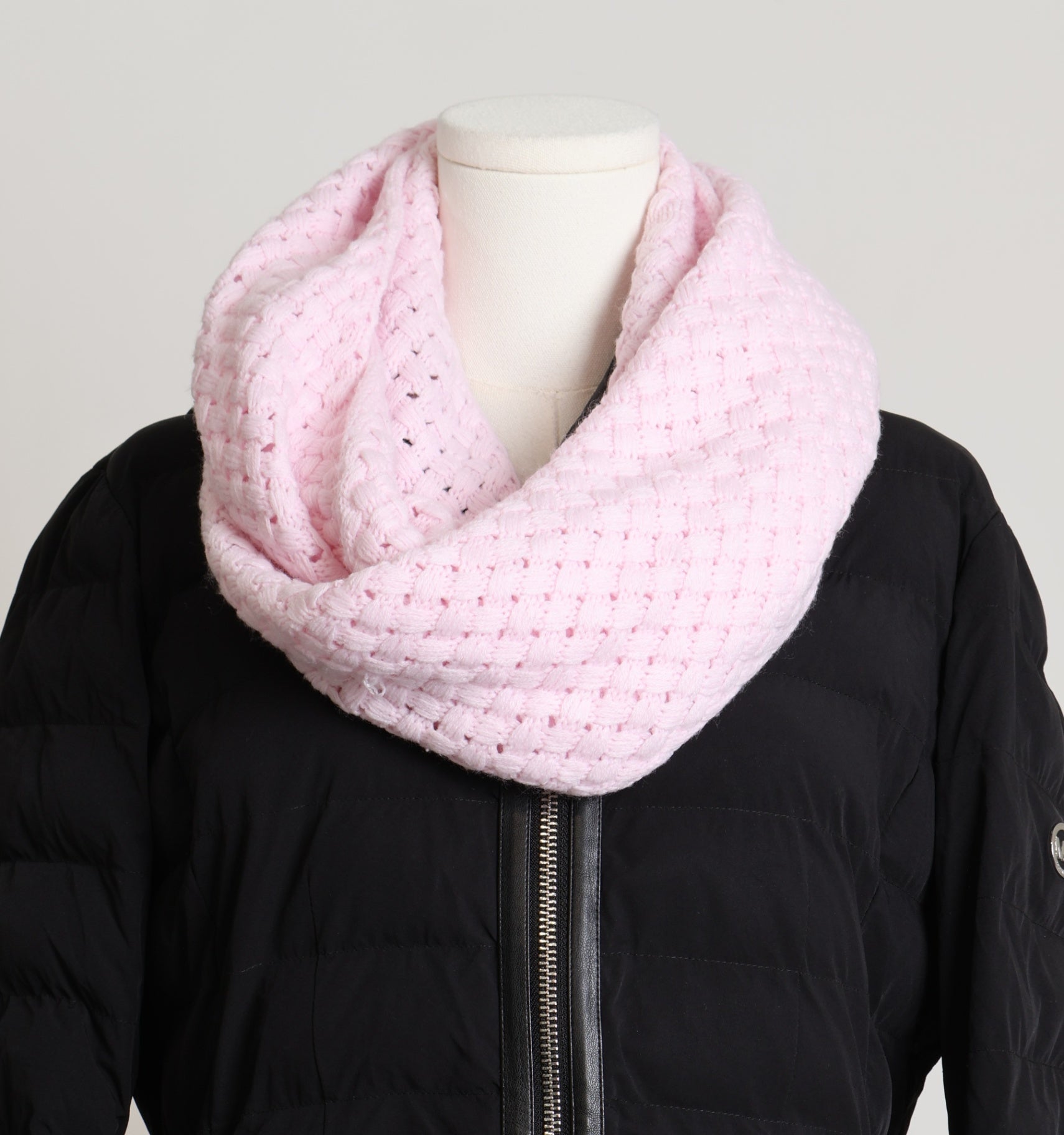 Écharpe tube en tricot à motif gaufré
