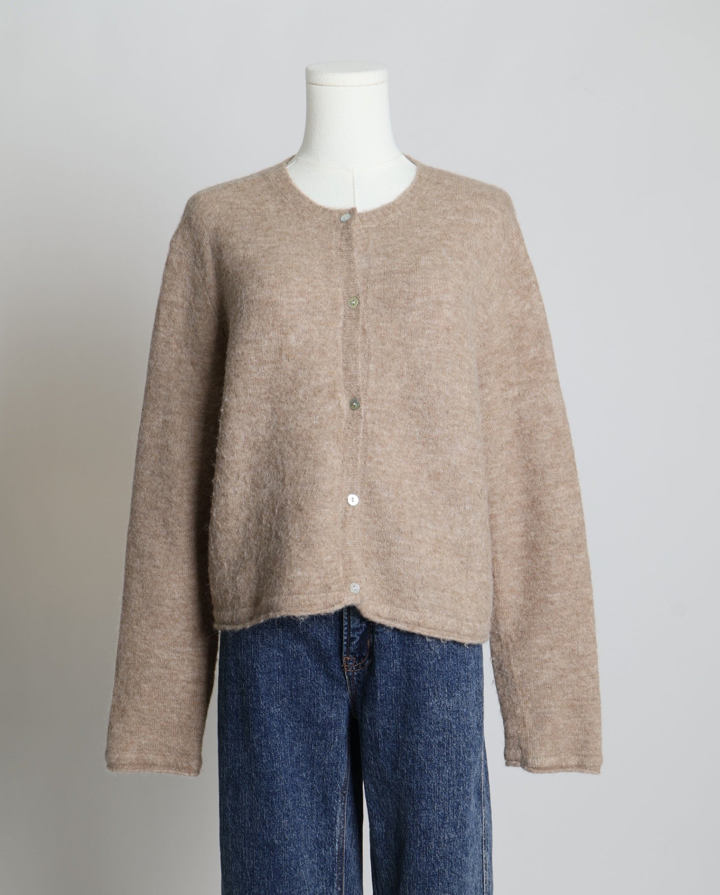 Cardigan avec texture duveteuse