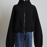 Veste courte en polaire avec taille ajustable au bas