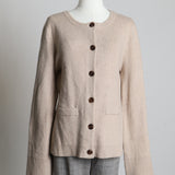 Cardigan à col et boutons effet tortoise