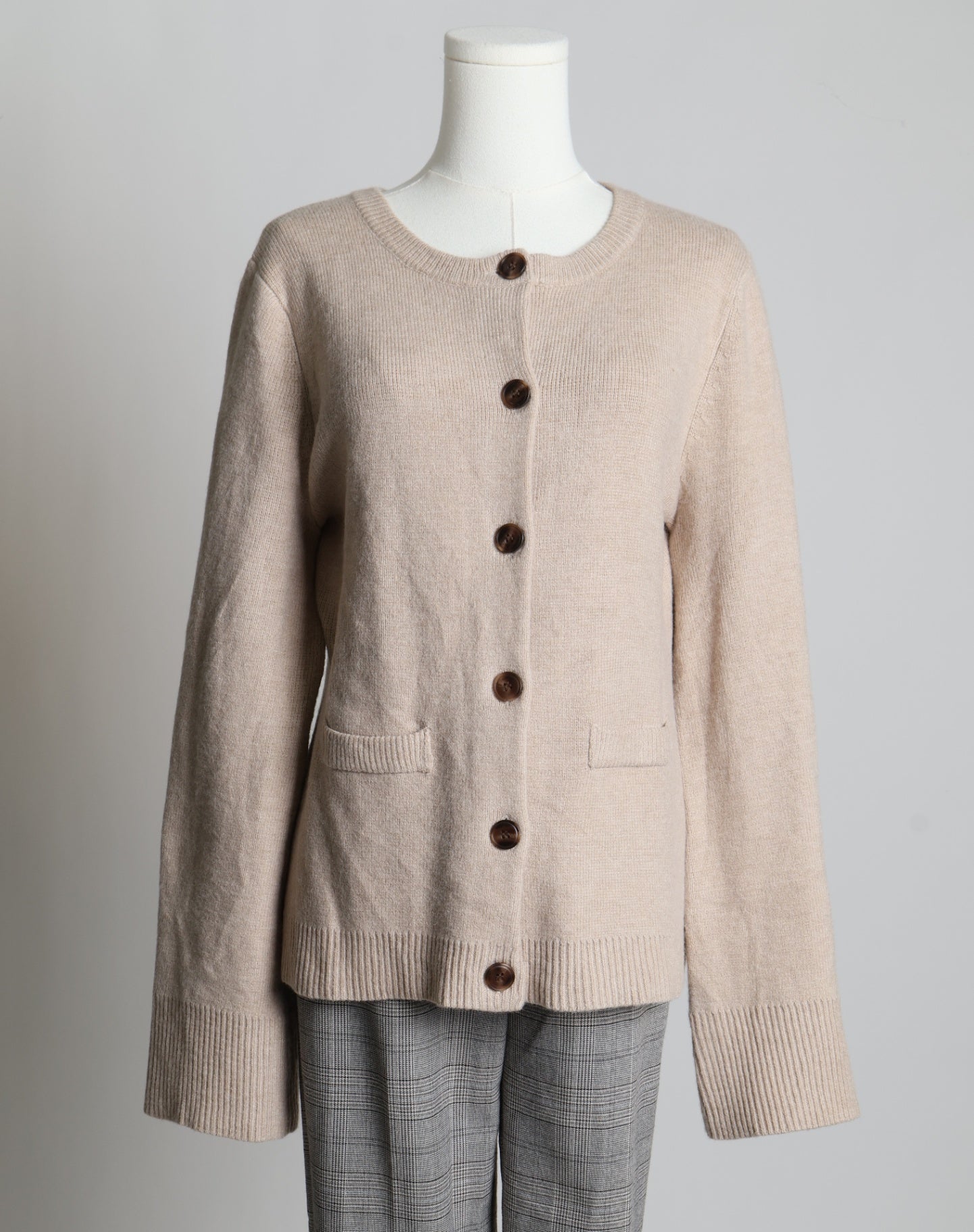 Cardigan à col et boutons effet tortoise