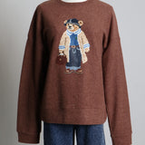 Pull à tricot doux et à motif d'ours
